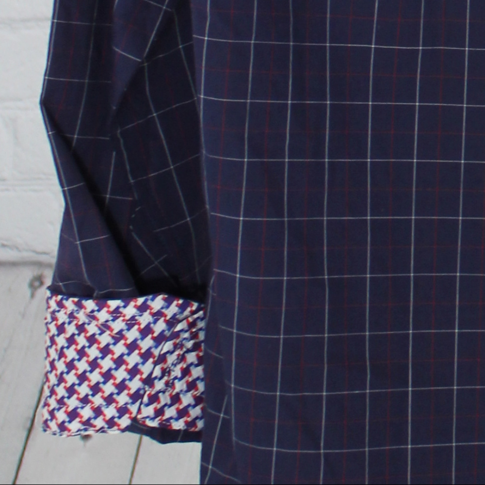 STONE ROSE- MENS LONG SLEEVED CHECK SHIRT - Picture 3 of 5